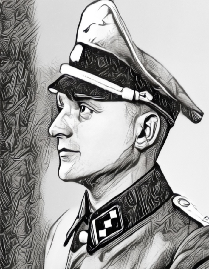 portrait dessiné Klaus Barbie