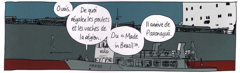 extrait bd Vrac Sec, polar portuaire