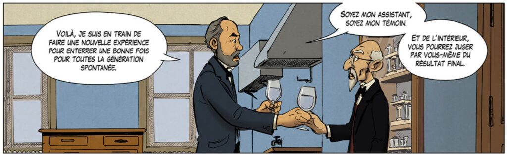 extrait bd Pasteur et la génération spontanée