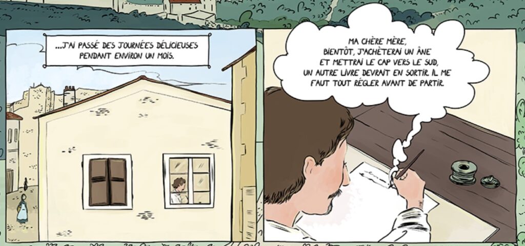 extrait bd Voyage avec un âne