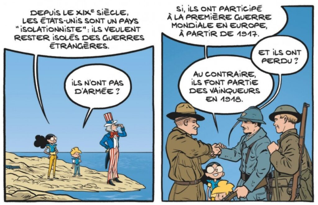 extrait bd Le fil de l'Histoire raconté par Ariane & Nino - 1939-1945 - Les Etats-Unis débarquent