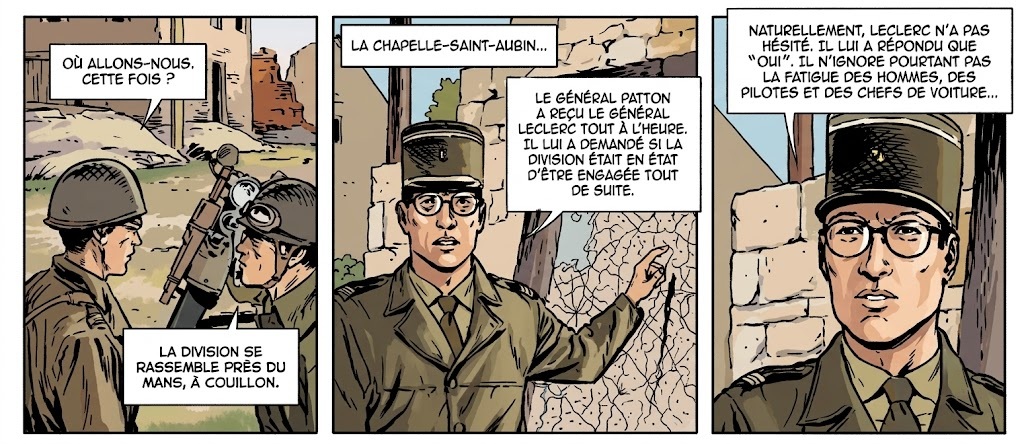 extrait bd Normandie juin 44 - Tome 10 - La 2e db du général Leclerc