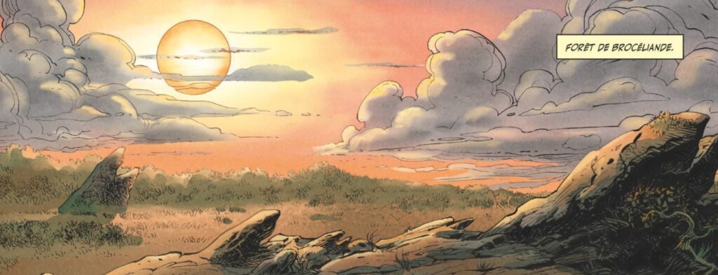 extrait bd Yvain, le chevalier au lion - Tome 1 - La Fontaine magique
