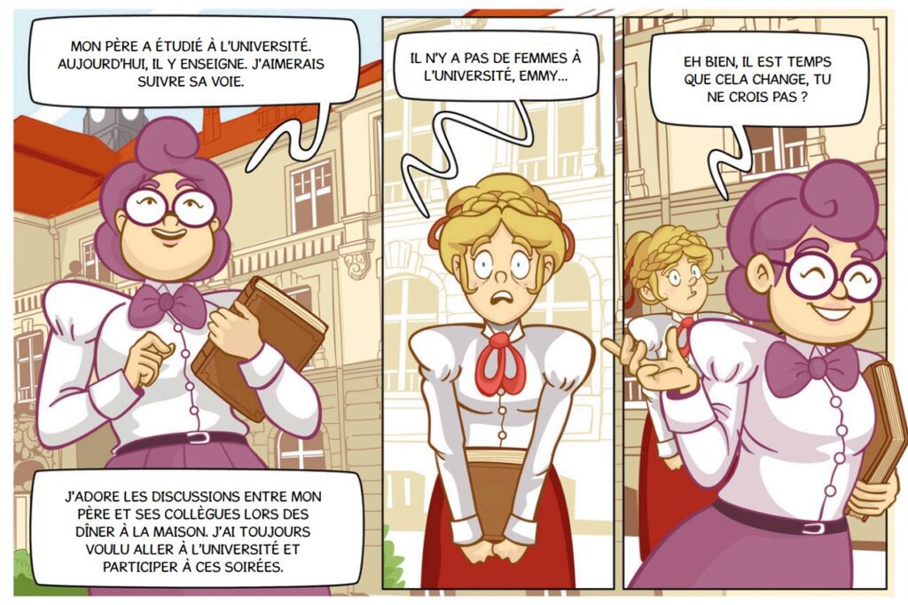 extrait bd Emmy Noether, passion pour les mathématiques