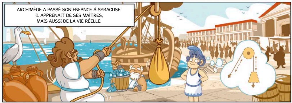 extrait bd Archimède, le meilleur mathématicien de l'antiquité