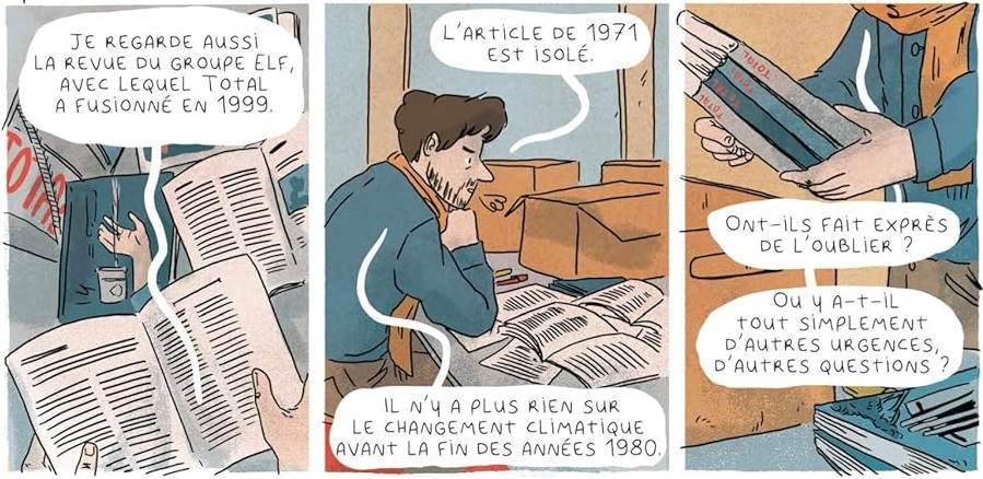 extrait bd Vertige - 10 ans d'enquêtes sur la crise écologique et climatique