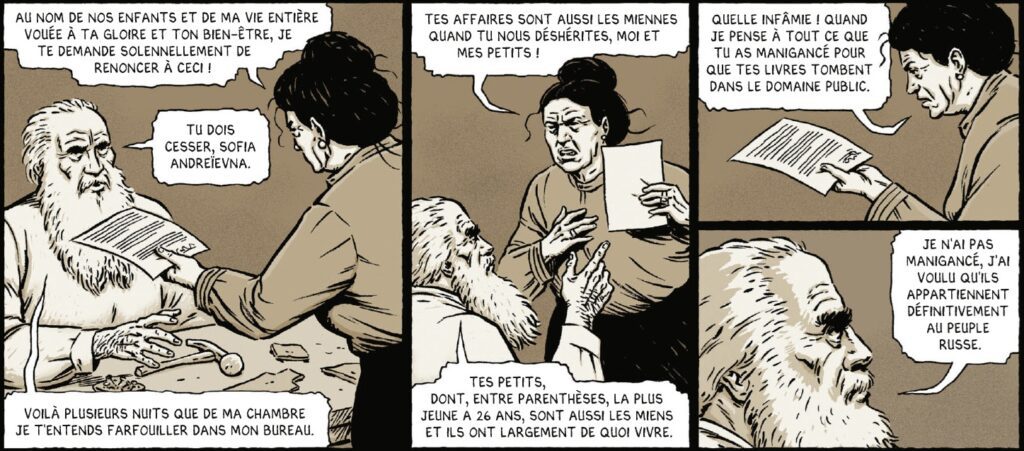 extrait bd Léon & Sofia Tolstoï