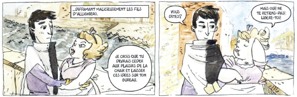 extrait bd Dante Alighieri - Amour m'a poussée