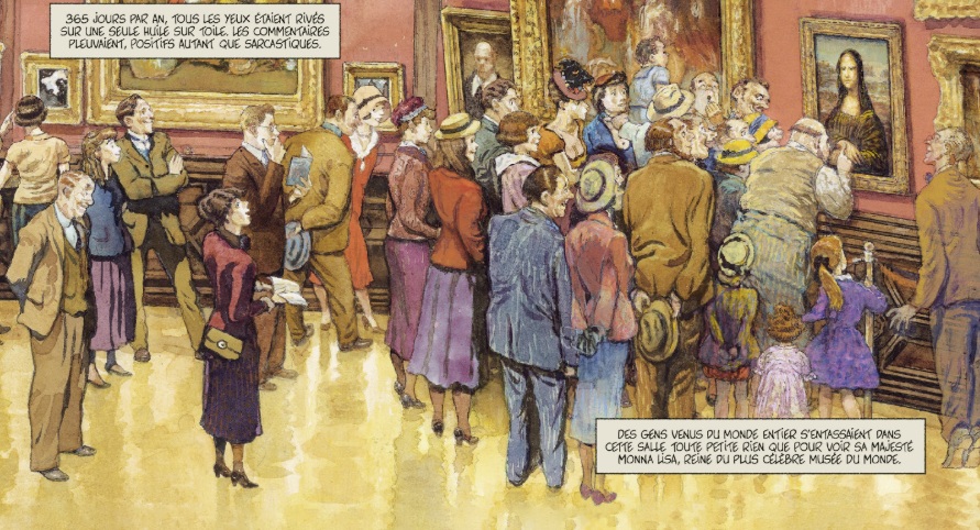 extrait bd L'exode du Louvre - La folle échappée des chefs-d'œuvre du musée