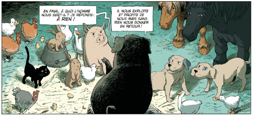 extrait bd La ferme des animaux de George Orwell
